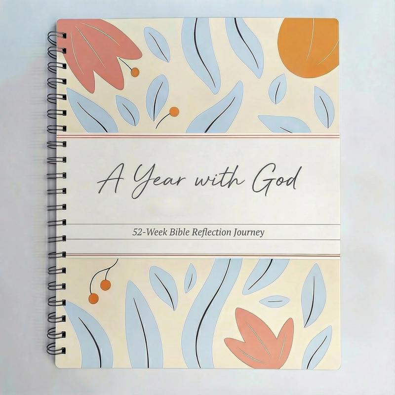 A Year with God - 52-Week Bible Reflection fourney, A 365-Day Spiritual Journey with Daily Prayer and Notes, Ideal Faith Gift for Men and Women – Christian Workbook Journal Personalize Bible
