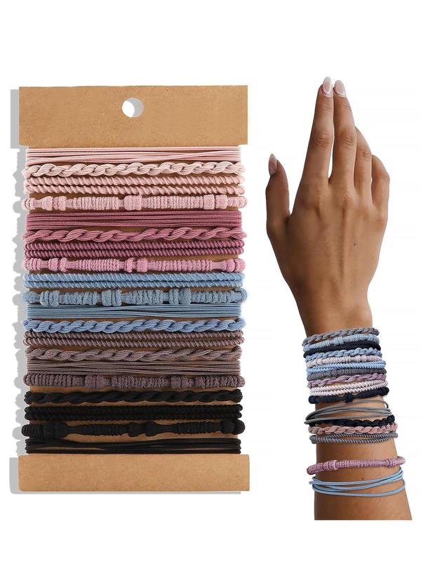 Boho Style Hair Tie (20pcs), Minimalist Hair Accessories Set, Suitable for Thick Hair, Fashion Hair Accessories for Party & Daily Wear, Hair Rubber Bands, Scrunchies