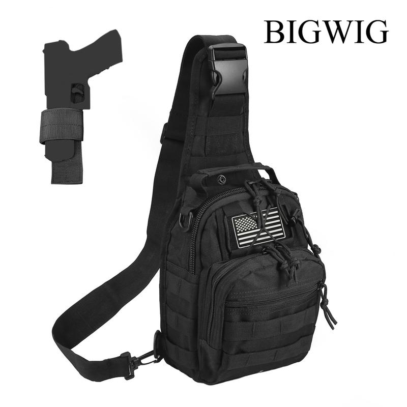 BIGWIG Tactical Compact EDC Shoulder Sling Bag for Men - Stylish, Casual, Trendy Crossbody Shoulder Messenger Bag, Multi Functional Durable Adjustable for Camping, Travel, Stylish Crossbody Bags