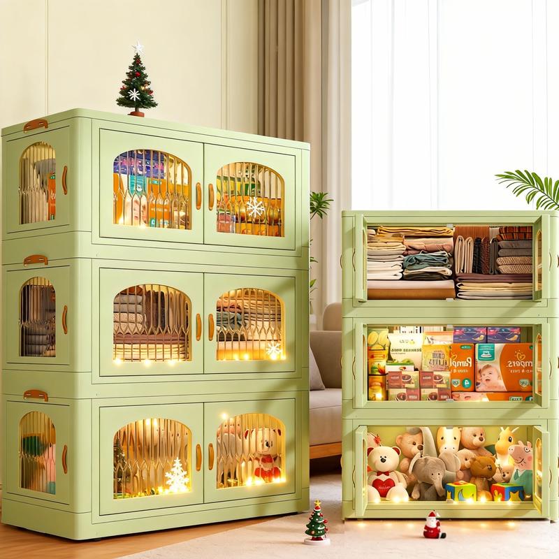 【Clearance】RaybeeFurniture 1/2/3/4/5/6 Pack Transparent Plastic Storage Bins with A Lid, Stackable Storage Containers for Clothes, Makeup, Folding Storage Boxes for Bathroom, Closet Organizers&Storage Bins for Bedroom, Living Room, Office, Dorm, Kitchen