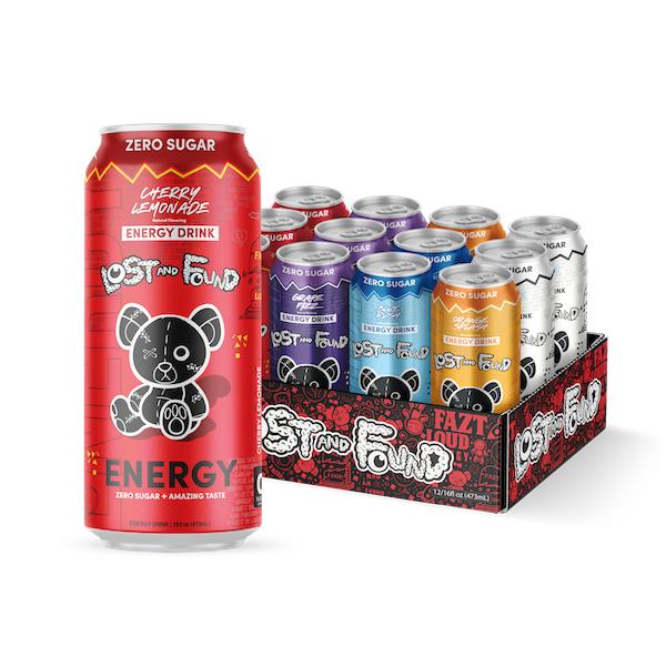 Lost and Found Energy Drinks Sugar Free - Zero Sugar  with Amazing Taste, Caffeine, 1g of Taurine, + Electrolytes - Great Tasting Flavors