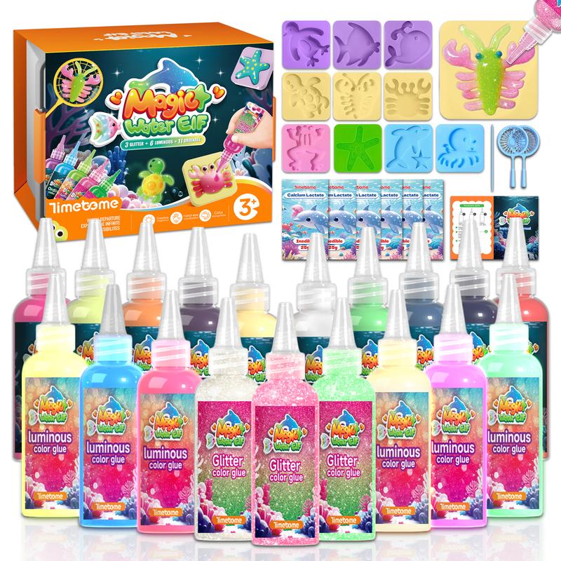 【Deals For You Days】TIMETOME Magic Water Elf Toy Kit,Aqua Fairy Water Gel kit, Teach children color coordination ,Water Pets, Birthday Gifts，Pool Toys on Sale