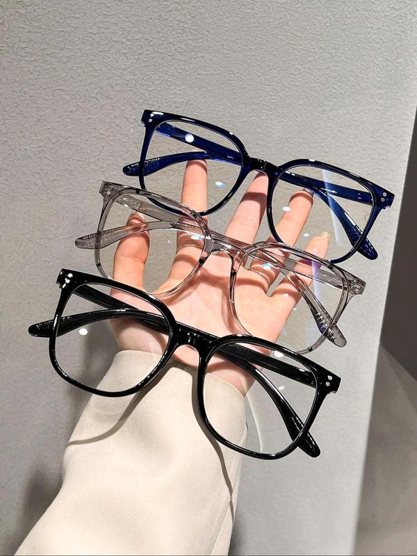 Simple Eyeglasses for Everyday Use, Basic Square Frame Fashion Eyeglasses for Women & Men, Fashion Eyeglasses for Work, Daily Decor