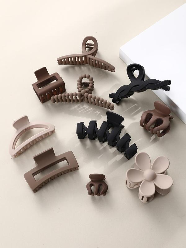Fashionable Hair Claws Set, Casual and Versatile Hair Accessories for Women, Hair Clip, Trendy All-match Flower and Bead Design Hair Claws for Daily Use, Valentine's Day Gift