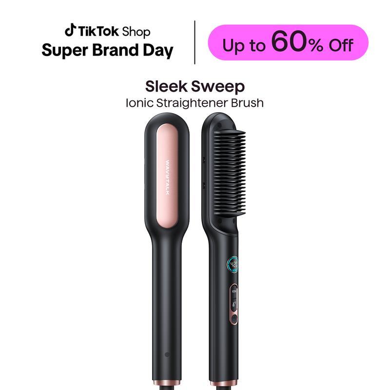 Wavytalk Sleek Sweep Ionic Hair Straightener Brush