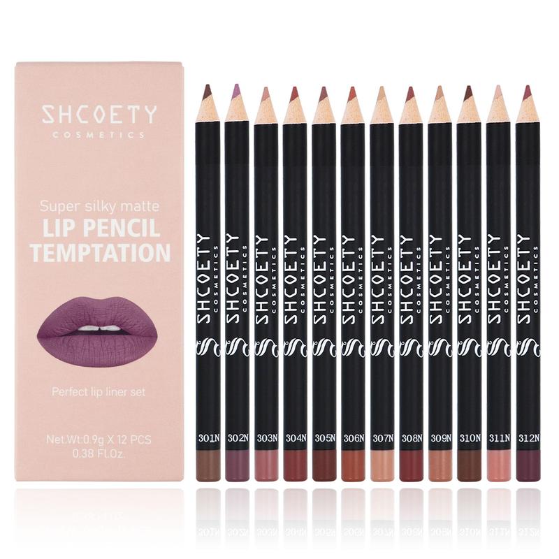 Long Lasting Lip Liner Pencil, Easy Coloring Lip Liner Pen, Velvet Matte Finish Liquid Lip Gloss Matte Liquid Lipstick, Summer Makeup, Lipliner, Lip Liner Set, Lip Liner Kit