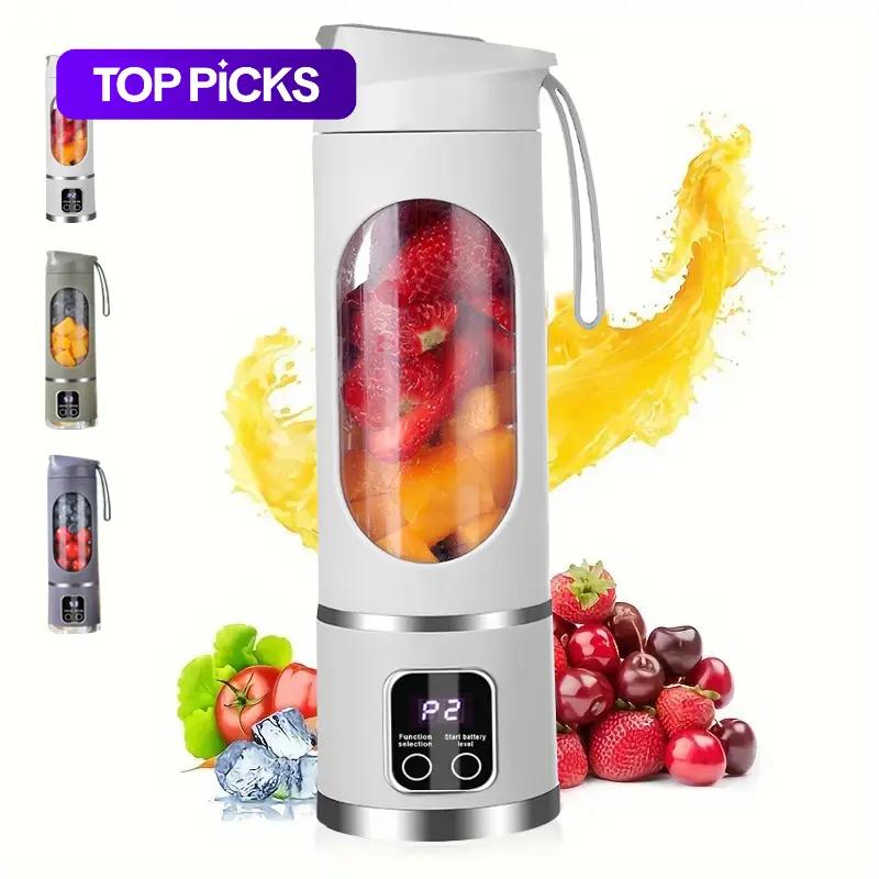Portable 15.22oz USB Rechargeable Personal Blender, Smoothie Maker with LED Display, Durable ABS Material, Perfect for Smoothies & Juices, Home Kitchen Essential, USB Rechargeable Blenders #GLOBAL PICKS