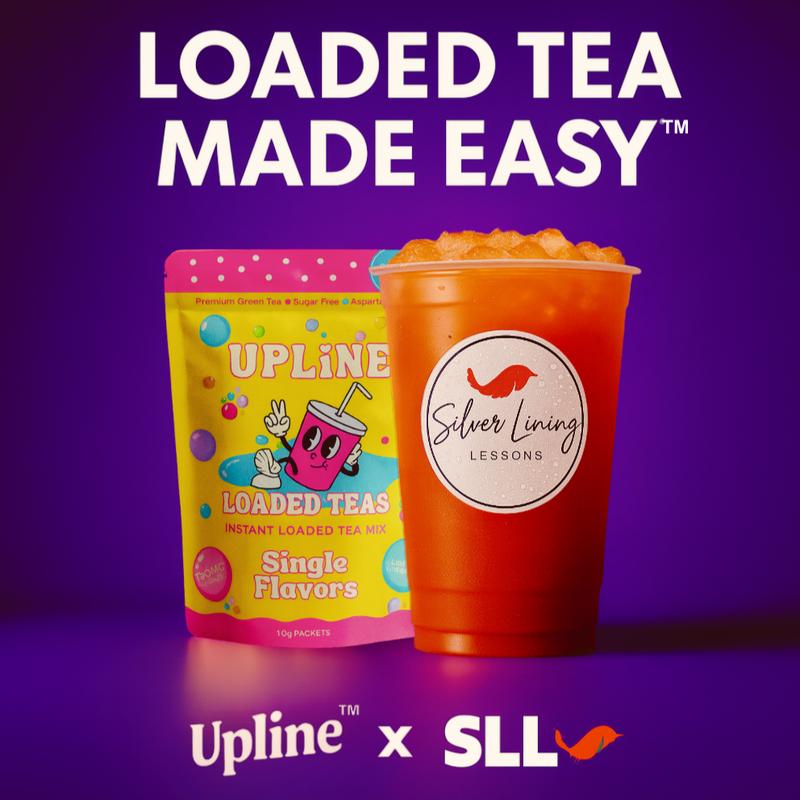 Upline Instant Loaded Tea Mix - Single Pack Multi Flavor, High Caffeine Content, Low Calorie, Low Carb, Sugar-Free, Aspartame-Free, Lightly Carbonated