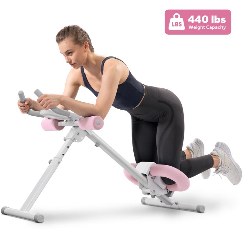 Merach Adjustable Ab Trainer Machine with LCD Monitor, 10-level adjustable resistance, Foldable Ab Exercise Machine for abs, Arm, Leg, Buttocks Shaper, Core & Ab Trainer at Home Gym for Women