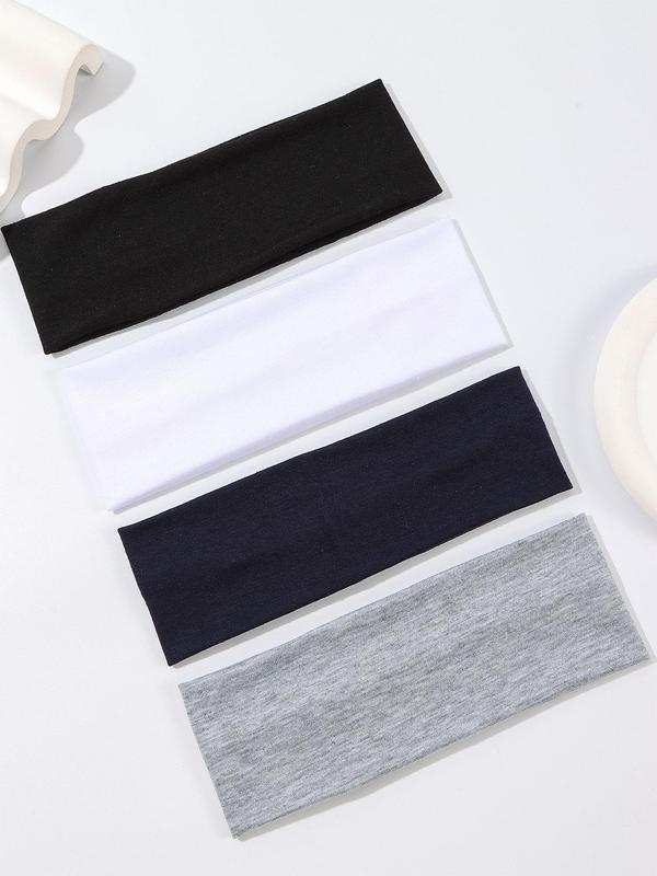 2024 Summer Simple Plain Wide Elastic Hair Band As Gift, Casual Versatile Sports Workout Headbands for Yoga Wear, Running, Hair Accessories for Women & Men, Elastic Headband