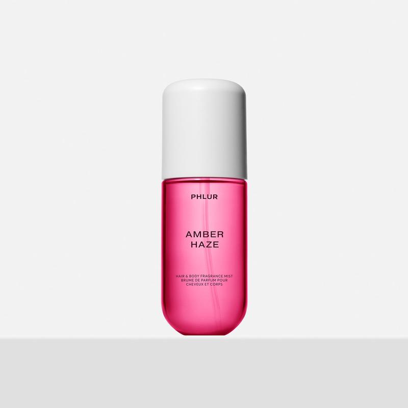 PHLUR Amber Haze Body Mist  - Travel Size Hair & Body Fragrance Mist with Amber, Vanilla, Saffron & Jasmine (3 fl oz)