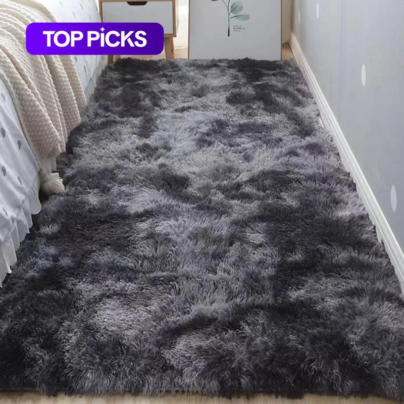 Fluffy Bedside Rug, Multi-size Modern Soft Plush Bedside Carpet, Non-slip Floor Mat for Home Living Room Bedroom Dormitory