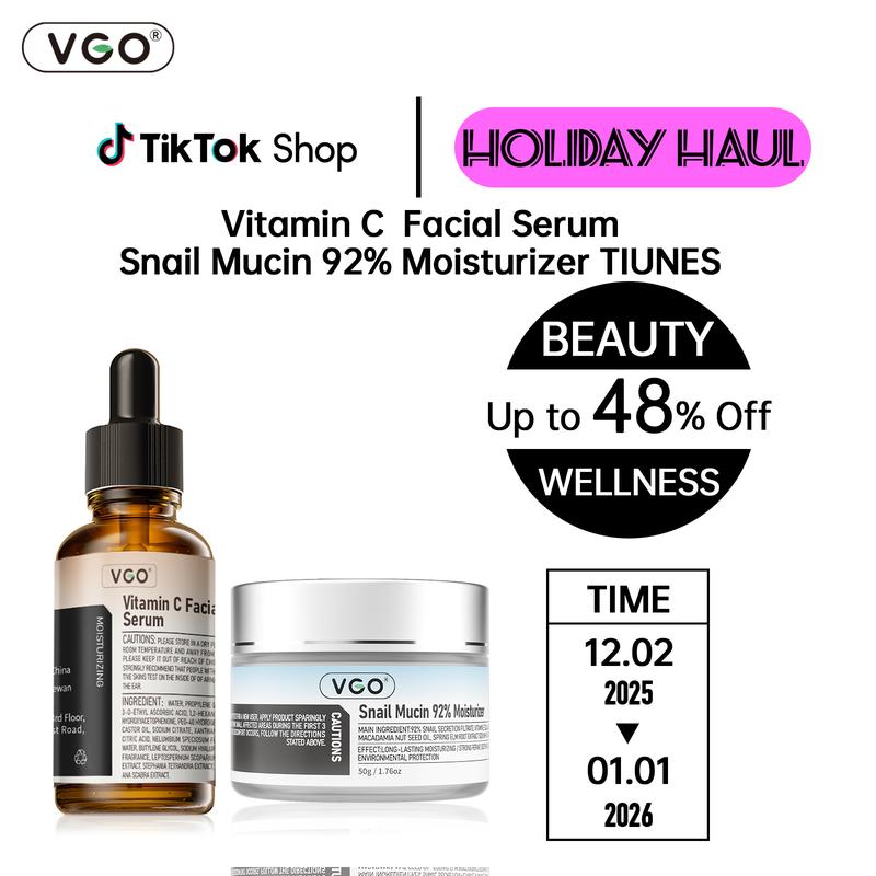 VGO Spring Glow Up Snail Mucin 92% Moisturizer Daily Face Gel Cream for Dry & Sensitive Skin, 50g / 1.76oz  Hydrate Nourishing Serum -A