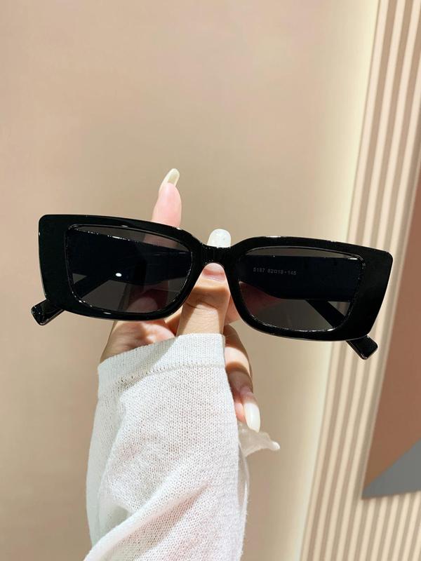 Summer Outfits 2024 Square Frame Sunglasses, New Fashion Travel Accessories for Women & Men, Lightweight and Durable for Outdoor Sun Protection Glasses for Daily Use, Trendy Beach Eyewear, Square Framed Sunglasses