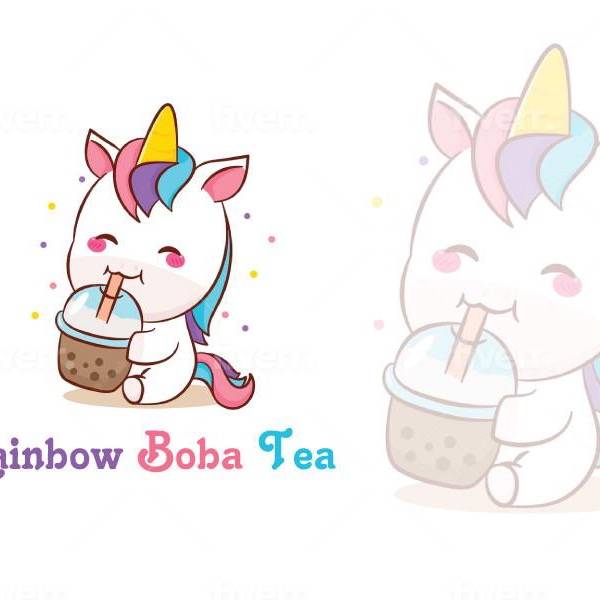 Rainbow Boba Tea