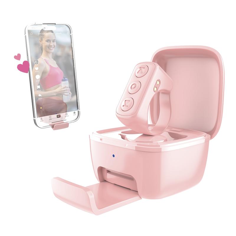 Xring Scrolling Ring Bluetooth Remote Control with Phone Stand,Remote for Selfie,Video Record,Music Control,ebook for iPhone,iPad,Android,Smartphone FathersDaygift Summervibes