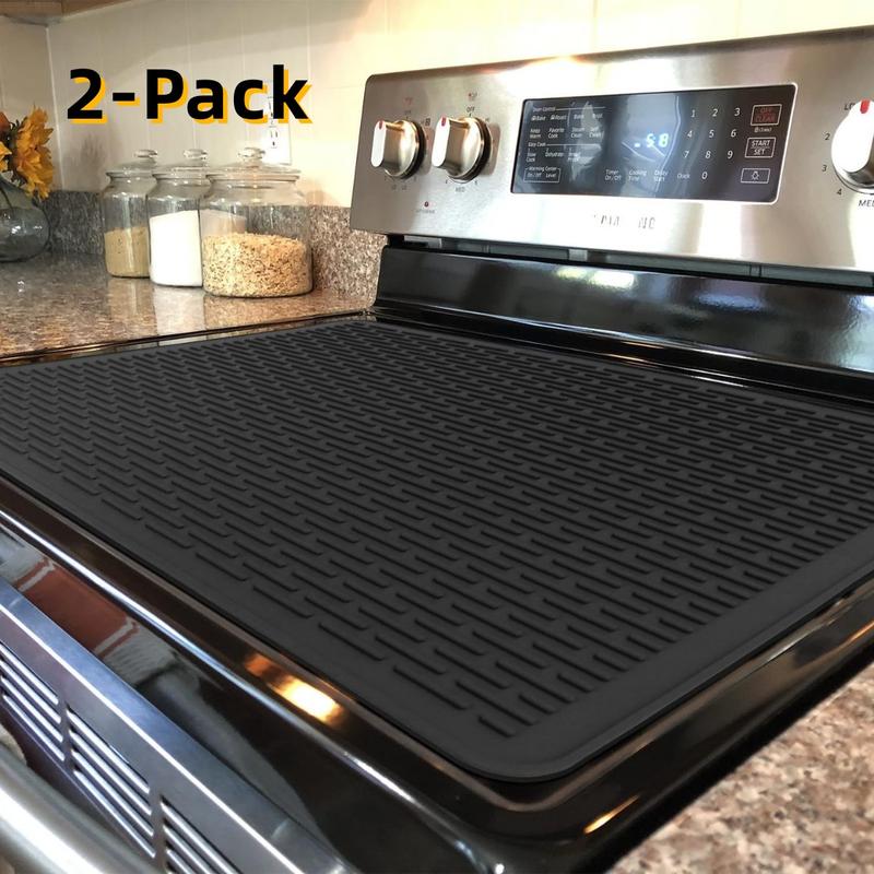 【TikTok Top Seller】Heat Resistant Silicone Stove Cover Mat Non-Slip Counter Protector Cruel Summer Collection Easy-to-Clean Kitchen Accessory for Summer Cooking & Back to School Dorm Use – Tableware