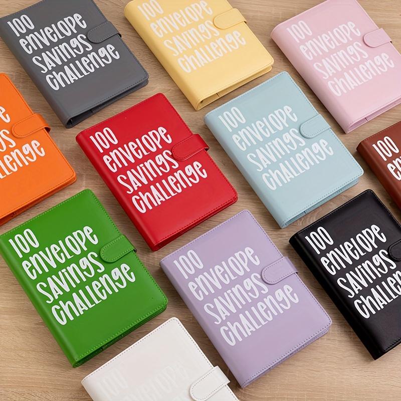 100 Envelope Challenge Binder, Money Saving Challenge Book - Easy & Fun Way to Save $5,050, Envelopes Money Saving Challenge Budget Binder, Challenges Binder, Budget Binder with Envelopes challenge book libretade Organize Gift Durable Waterproof Soft