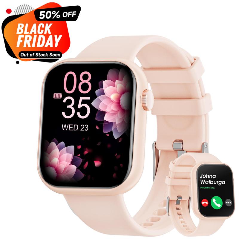Smart Watch for Women Man (Answer/Make Call), 1.85 Inch Fitness Tracker with Pedometer & Multiple Sports Modes, Fitness Watch for Android iPhone, Back To School Gifts