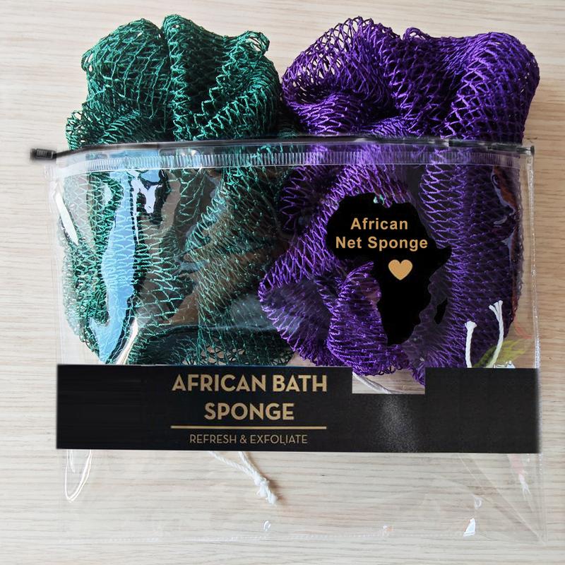 2 PCS Authentic African Exfoliating Net Bath Sponge#Summervibes