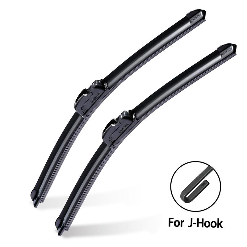 DOG TAIL All-Season Wiper Blade for J-Hook Wiper Arm - Zero Noise Zero Streaks - OEM Quality Classic Auto Accessories Car Parts Automotive Replacement fathersdaygift
