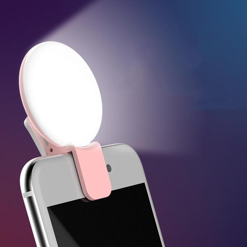 Cell Phone LED Fill Light, Beauty Selfie Light with Clip, Phone Fill Light for iPhone, Adjustable Brightness Hand-held Ring Light, LED Light for Mobile Phone Laptop Camera, Summer Essentials, Back to School Gifts