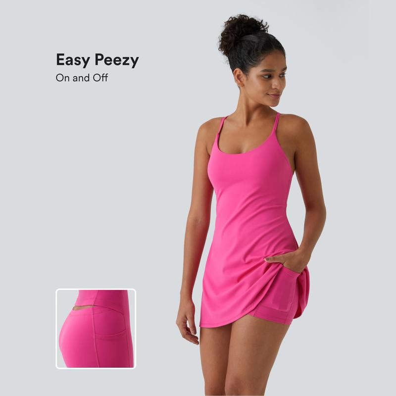 Halara SoftlyZero Plush Backless Active Dress-Easy Peezy Edition #SwimWeek
