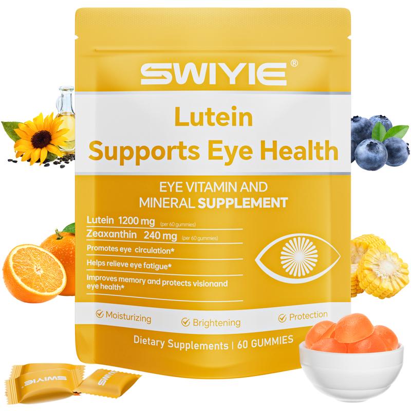 Swiyie Lutein & Zeaxanthin Gummies â Eye Health Supplement with Astaxanthin, Vitamin A C E â Blue Light Defense, Vision Support, Berry Flavor â 60 Gummies Healthcare Dietary Fitness Edible