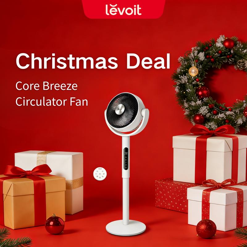 LEVOIT Corebreeze R432 Standing Oscillating Circulator Fan for Home - 9-Speed DC Motor, 908CFM Airflow, 82ft Range, 20dB Silent Operation, Remote, Sensor Timer, Pedestal & Tabletop Modes, Portable, DealsForYouDays