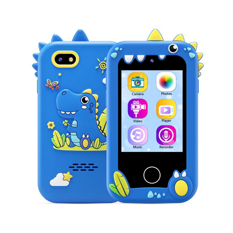 #Summervibes KOKODI Smart Phone Toy for Kids, Smart Phone Toys with Dual Camera, Phone Toys with Learning Games, Travel Toys with MP3 Music Player for Birthday Gifts, Birthday Gifts touch screen toy game phone