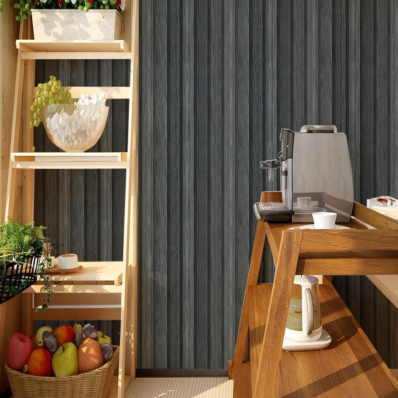 Wood Grain Self-Adhesive Peel and Stick Decorative Wallpaper, 1 Roll Removable Wall Decor for Living Room, Bedroom and Kitchen