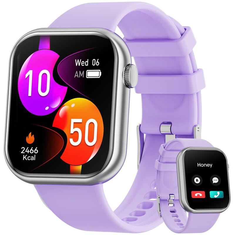 Smart Watch, 1.85"Fitness Tracker, 100+ Sport Mode, Waterproof, Activity Trackers and Smartwatches for iOS and Android Phone, Christmas Gift