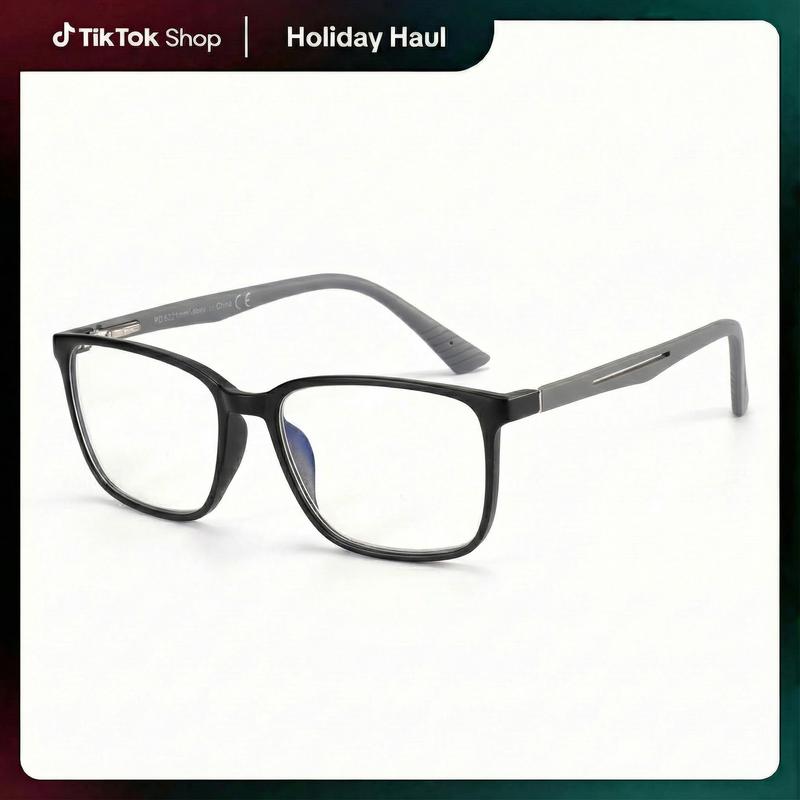 ZENOTTIC Daily Anti Blue Light Glasses – TR90 Ultra Light Frame, Adjustable Spring Hinge, Big Head Friendly, Perfect for Gaming/Working/School, Gift Idea & No-Makeup Essential