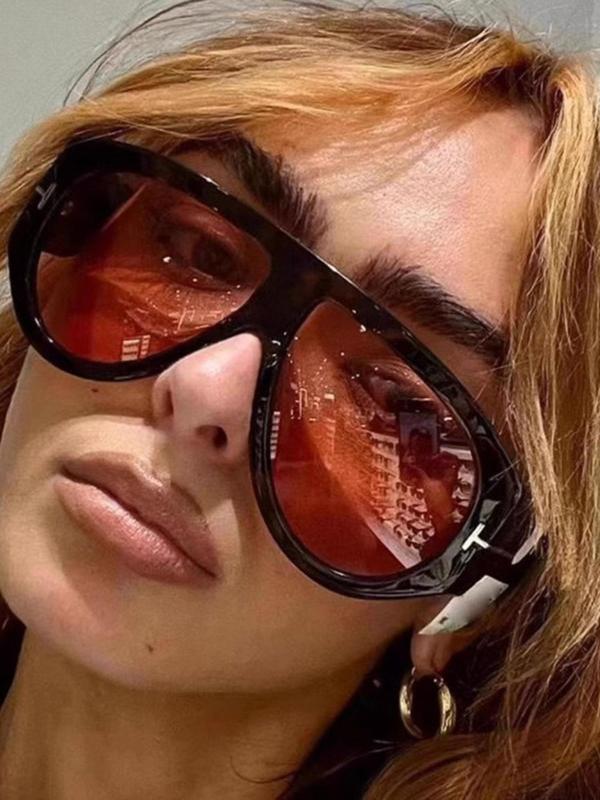 Vintage Oversized Sunglasses, Trendy Casual Sunglasses for Women & Men, Fashion Accessories for Everyday Use and Outdoor Activities, Trendy Beach Eyewear, Stylish Glasses