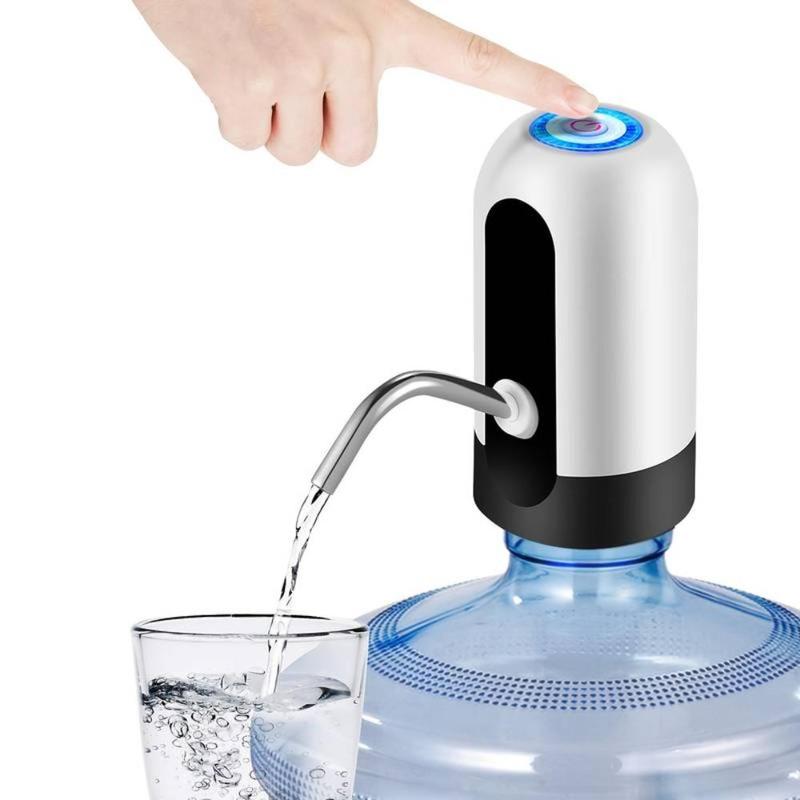 Kitchen Accessories Water Bottle Dispenser, 1 Count USB Rechargeable Light Electric Water Bottle Pump, 3-5 Gallon Water Jug Pump for Outdoor Camping Home Office, Kitchen Gadgets, Fall Decor