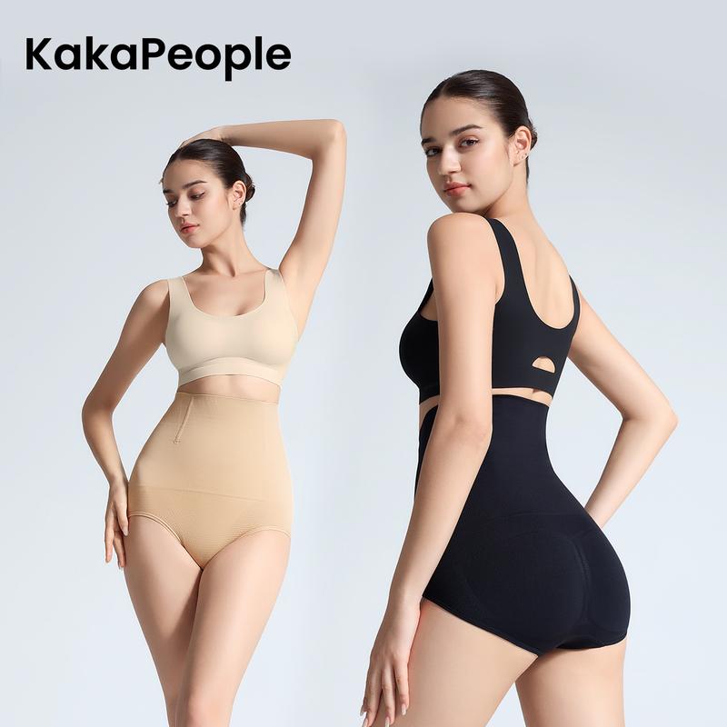 KaKaPeople Women's High-Waist Panties,2/4 Pack All Season Comfy Daily Wear,Ultra Soft Comfort Fit Briefs - Womenswear