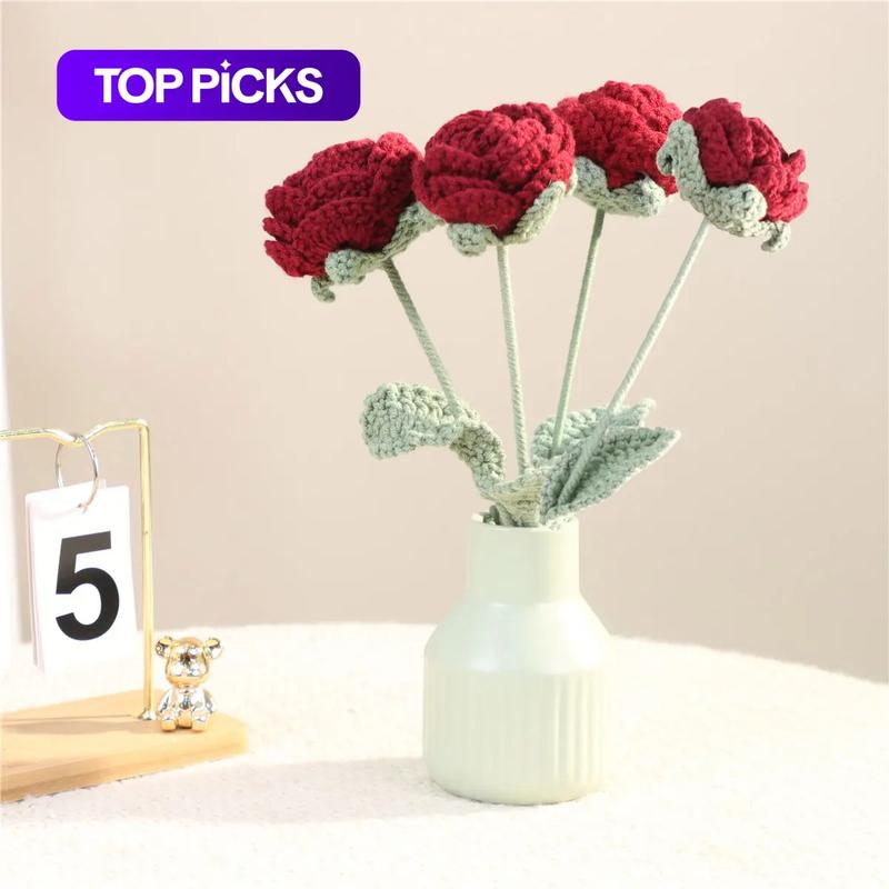 Artificial Fiber Handmade Rose Flowers, artificial rose bouquet, Valentine's Day, Mother's Day, Christmas, Thanksgiving, Graduation, Teacher's Day, Father's Day, Home Decor