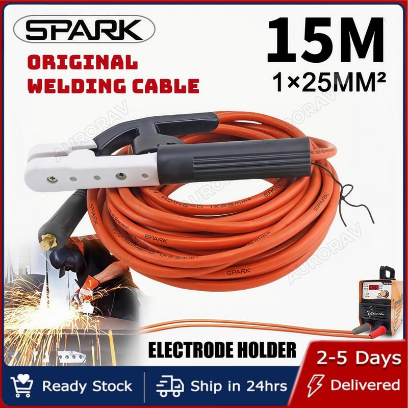 Welding cable 15/20 meters original with Electrode Holder and Connector Universal Welding Cable Set
