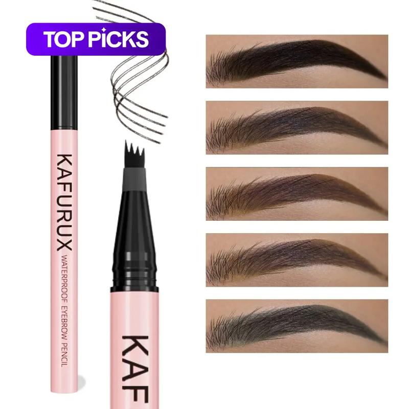 Waterproof Eyebrow Pencil, Liquid Pen, 1 Count Long-Lasting Precise Eyebrow Enhancer, 4-Pointed Eye Brow Pen, Makeup Cosmetic for Natural-Looking Brows #GLOBAL PICKS