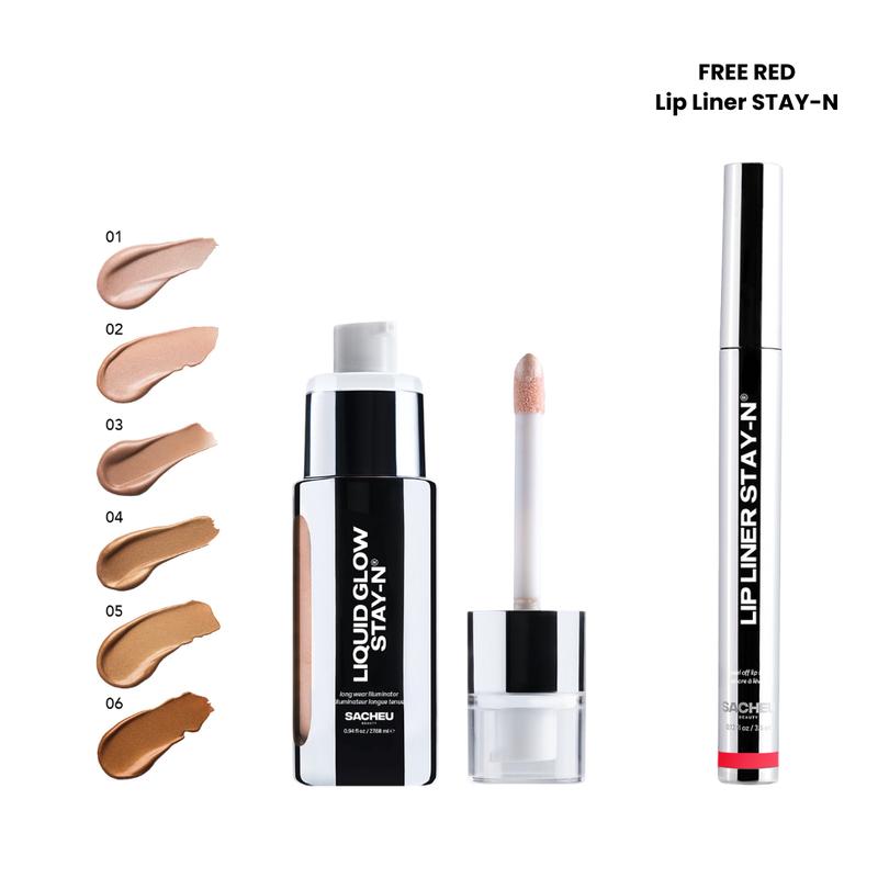 sacheu Liquid Glow STAY-N bronzer makeup - All-Day Illuminator to Glaze & Hydrate, Lightweight Radiance