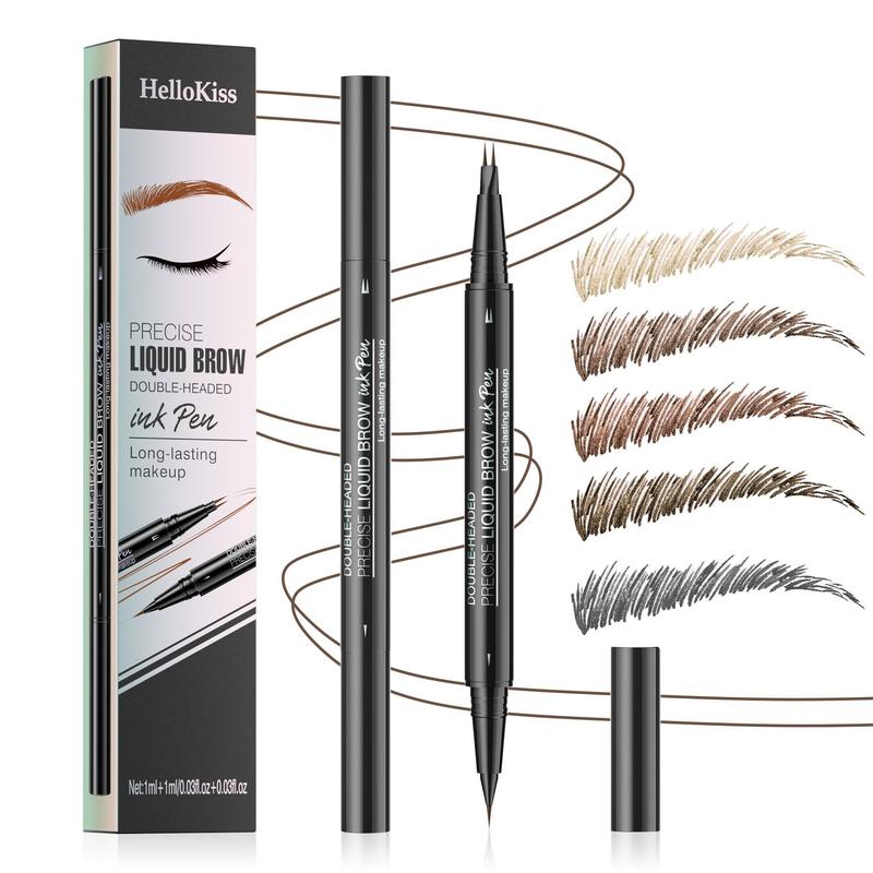 2-in-1 Eyebrow Pencil, 1-Count Long-Lasting Eyebrow Pencil, Eyebrow Makeup Tool and Cosmetic Accessory for Women, Eyebrow Makeup Products