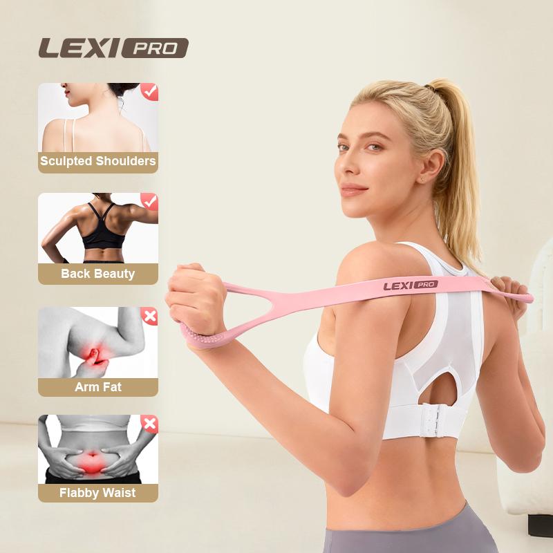 SummerVibes LEXI Figure 8 Resistance Bands for Women's Muscle Exercise, At-Home Gym Equipment, Calisthenics Tools for Arms & Chest Expansion, Yoga Stretching & Quick Workouts (White)