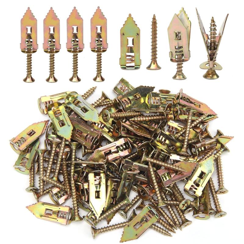 SEESE 40PCS Self-Drilling Drywall Anchors and Screws Kit, 12x30mm, No Pre-Drilling Needed, Supports Up to 66 lbs, Ideal for Home and Office Organization Holiday gifts