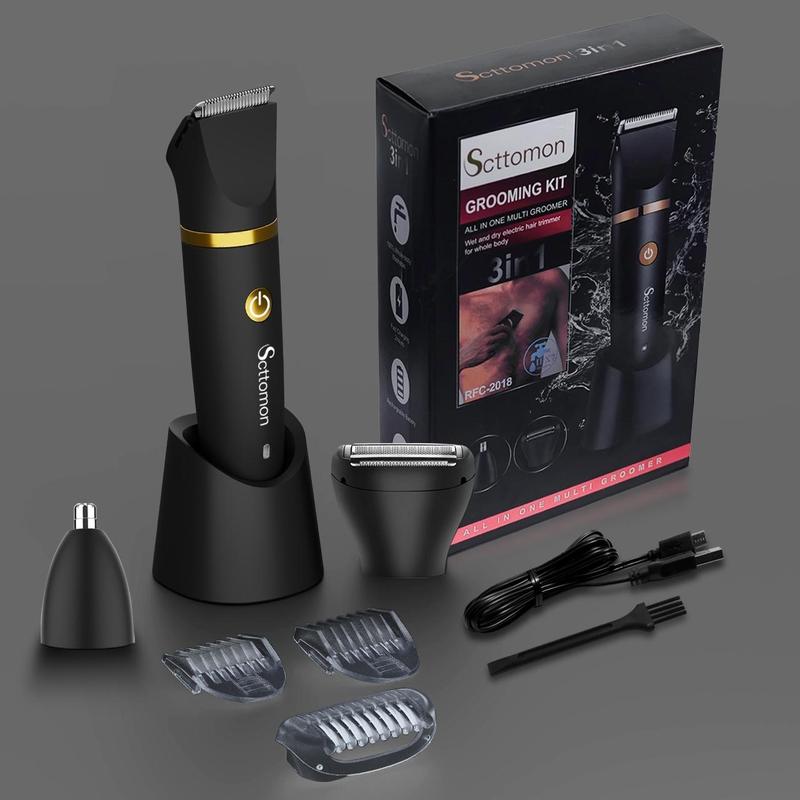 Men's 3-In-1 Multifunctional Hair Trimmer, Hair Clipper, Private Area Beard Eyebrow Nose Hair Trimmer, Type-C USB Charging, Father Boyfriend Gift #GLOBAL PICKS