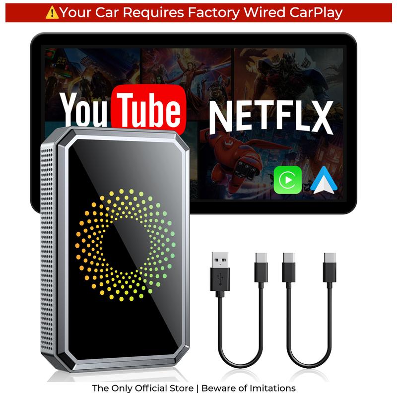 ãCHECK COMPATIBILITYãLAMTTO 2026 Wired CarPlay to Wireless Adapter - Built-in Android System for Netflix/YouTube/TikTok - ONLY for Wired CarPlay/AA Vehicles - NOT for Wireless CarPlay |  Summervibes Car Video Players