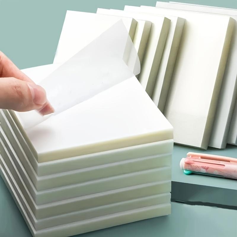 50 Sheets/Pack Transparent Sticky Notes, Notepad, Stationery Supplies for School, Office Supplies, Adhesive Stickers, Sticky Labels, Adhesive Tabs