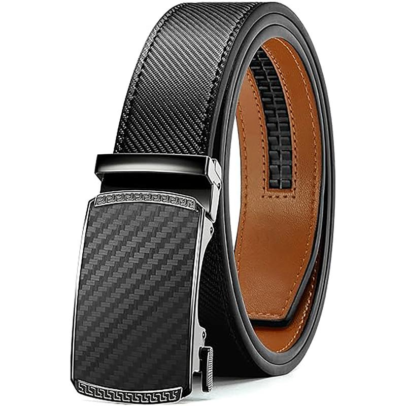 [WeeklyDeals]Adjustable Leather Belt for Men – Ratchet Buckle, Gift for Dad fathersdaygift