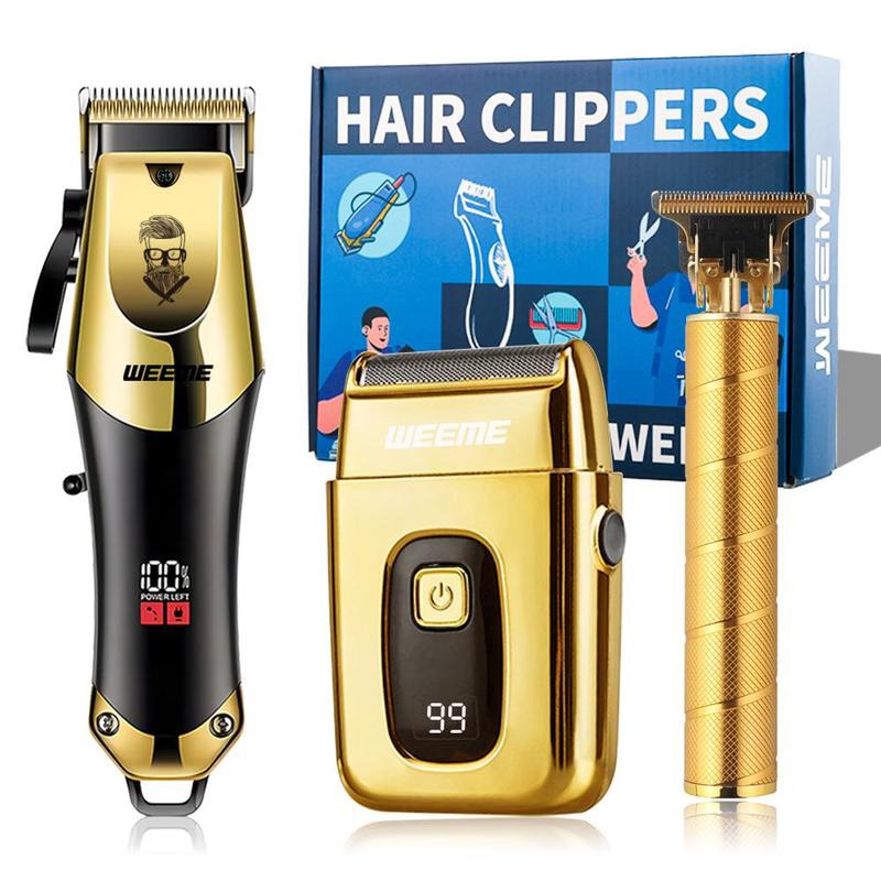 Weeme Electric Shaver Set, USB Rechargeable Trimmer, Includes Limit Comb, Lightweight Portable, Ideal for Travel and Home Use, Shaver Combo