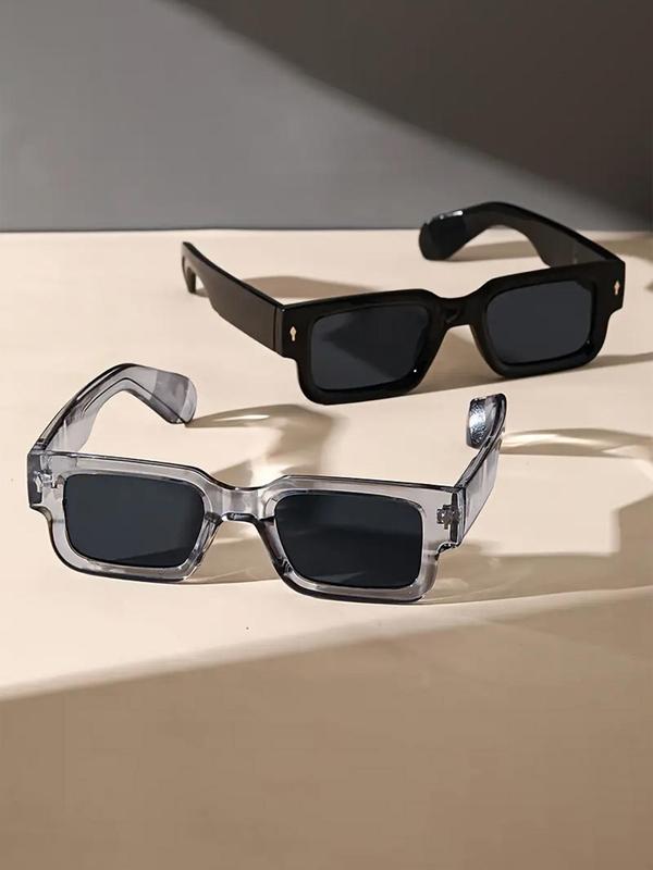 Unisex Vintage Square Frame Eyeglasses, Trendy Casual Clear Eyewear for Everyday Use, Fashion Accessories for Outdoor Activities, Stylish Glasses, Trendy Frames Sunglasses