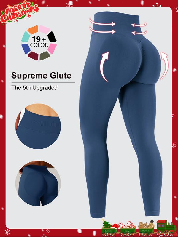 Workout Gym Leggings for Women, Seamless Sculpt Leggings, Seamless Compression Tummy Control Leggings, Mid Rise Yoga Pants, Hidden Scrunch, Butt Lifting Gym Yoga Pants, Workout Athletic Leggings